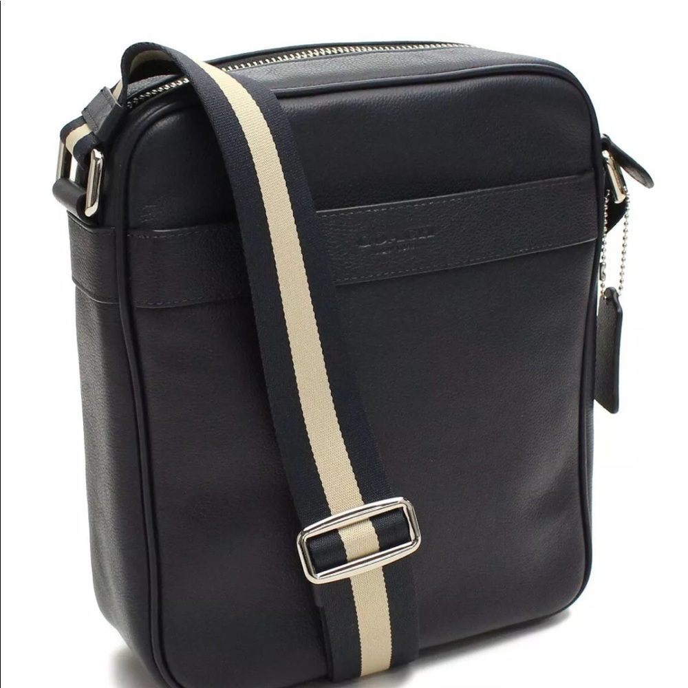 Coach Men’s Leather Messenger Bag NWT black - - Picture 1 of 8